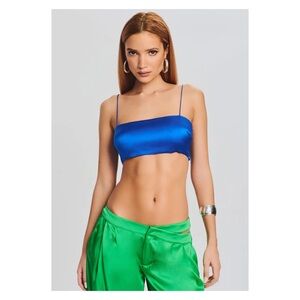 New! SER.O.Ya  “Clay” Crop Top in Royal Blue